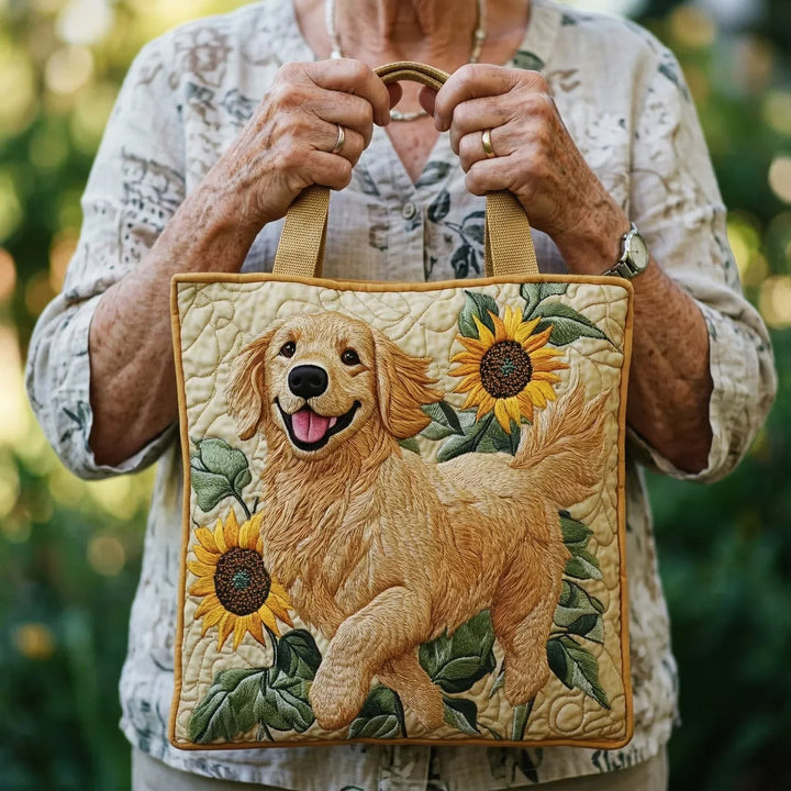 Handcrafted Golden Retriever Tote Bag