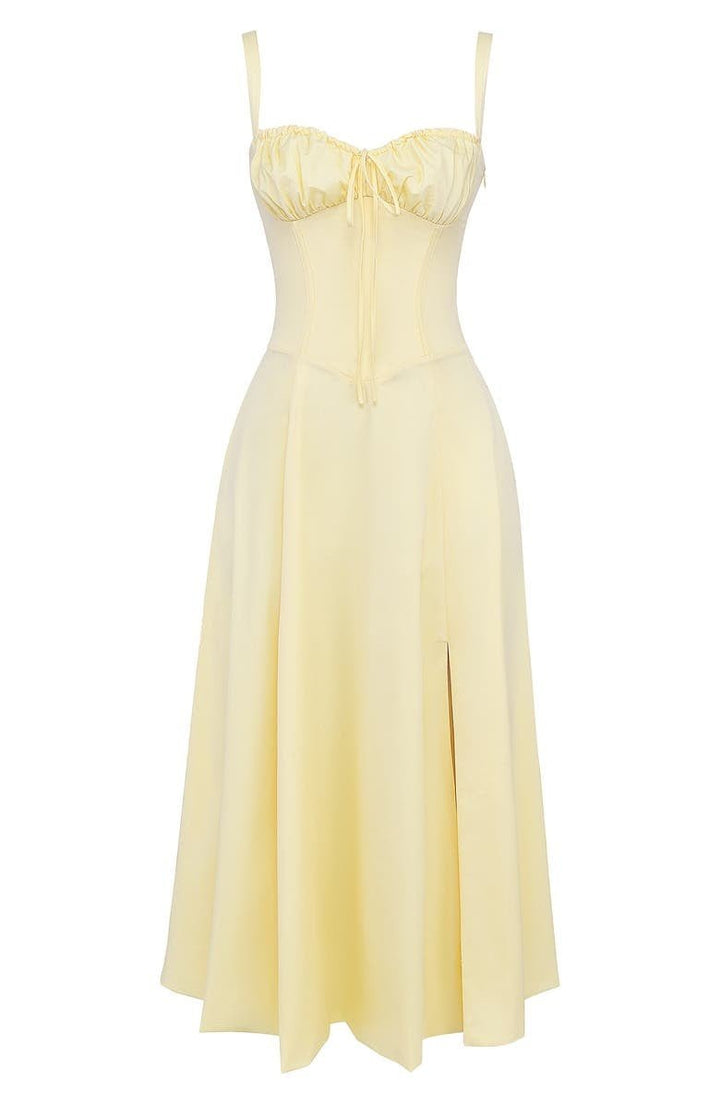 Bonnie | Floral Chic Corset Midi Dress