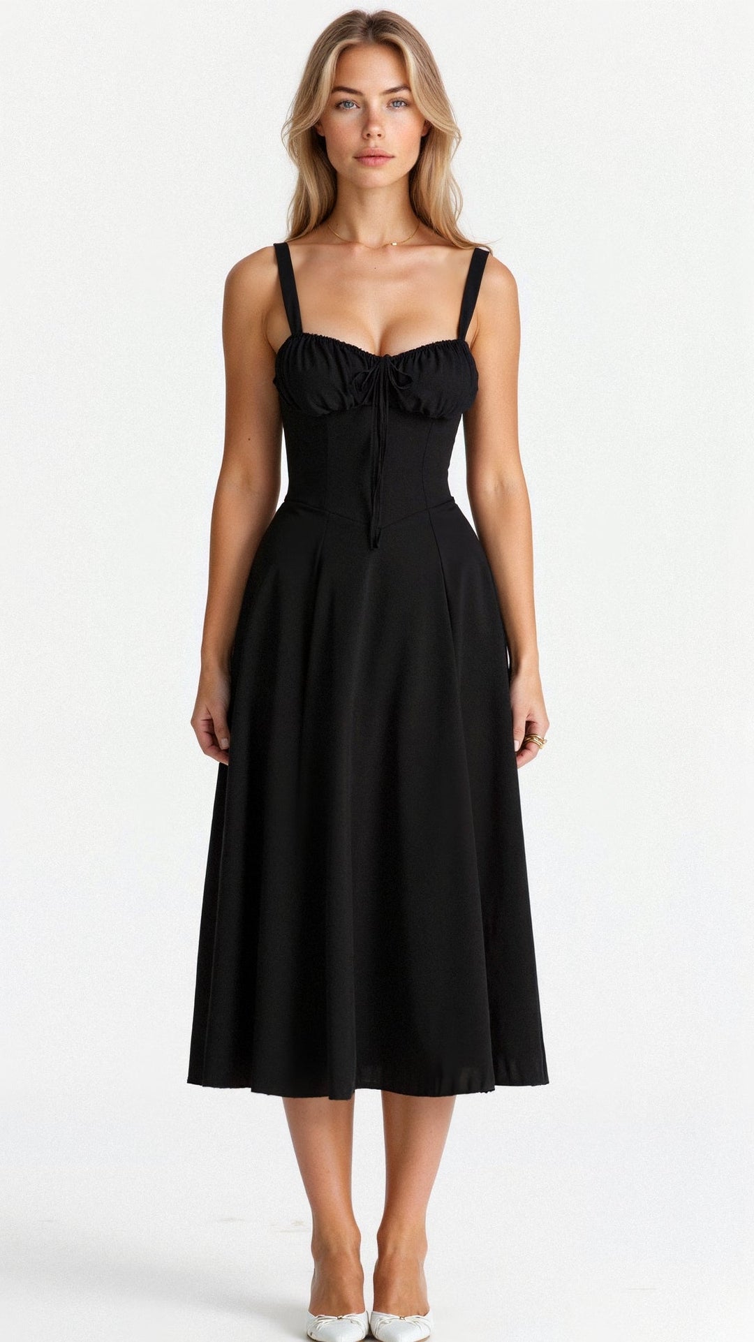 Bonnie | Floral Chic Corset Midi Dress