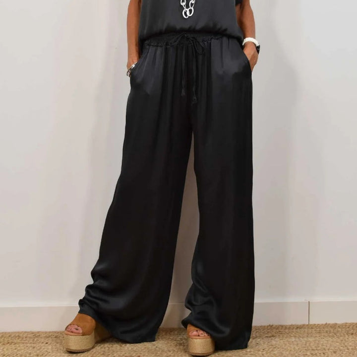 Rita | Elegant Two-Piece Set | Flowing Blouse and Wide-Leg Pants