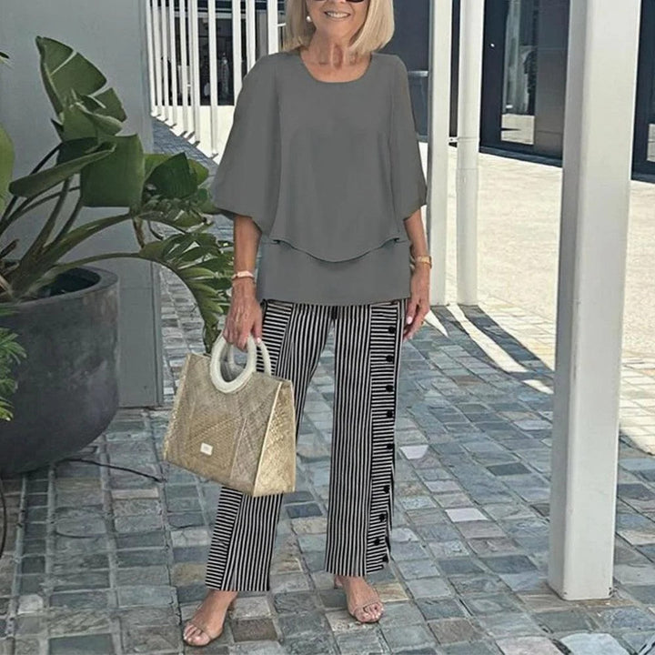 Wenda | Effortless Two-Piece Set | Relaxed Top and Wide-Leg Trousers