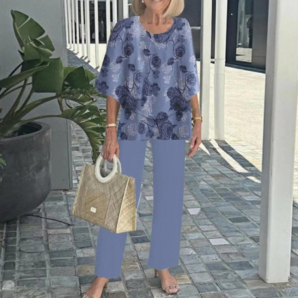 Wenda | Effortless Two-Piece Set | Relaxed Top and Wide-Leg Trousers