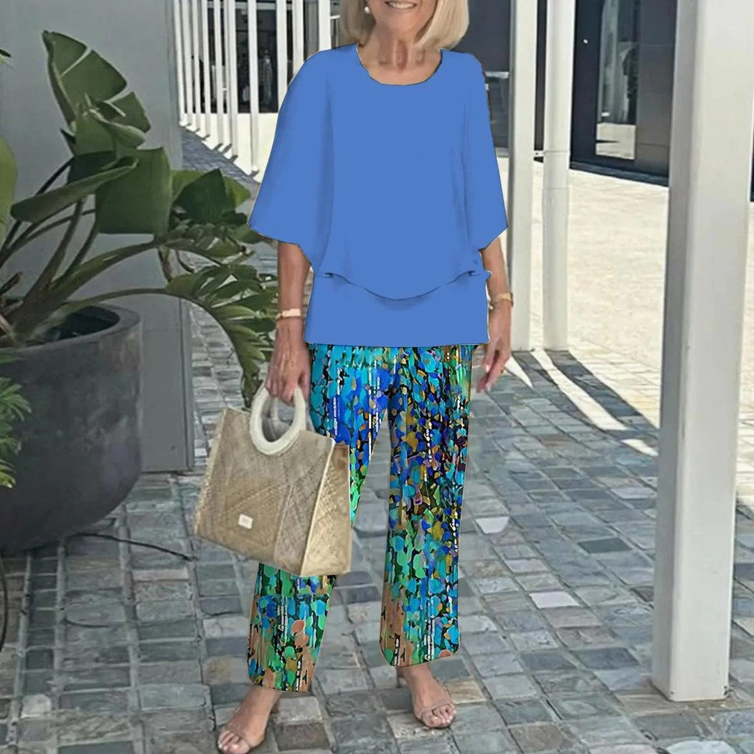 Wenda | Effortless Two-Piece Set | Relaxed Top and Wide-Leg Trousers