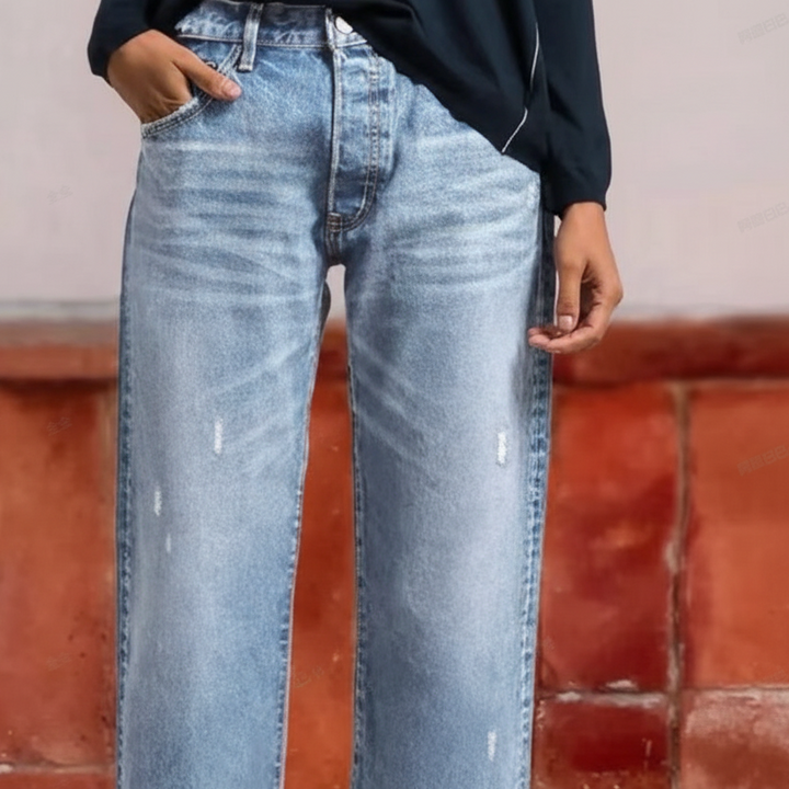 Aberjean | Retro Straight Short Jeans