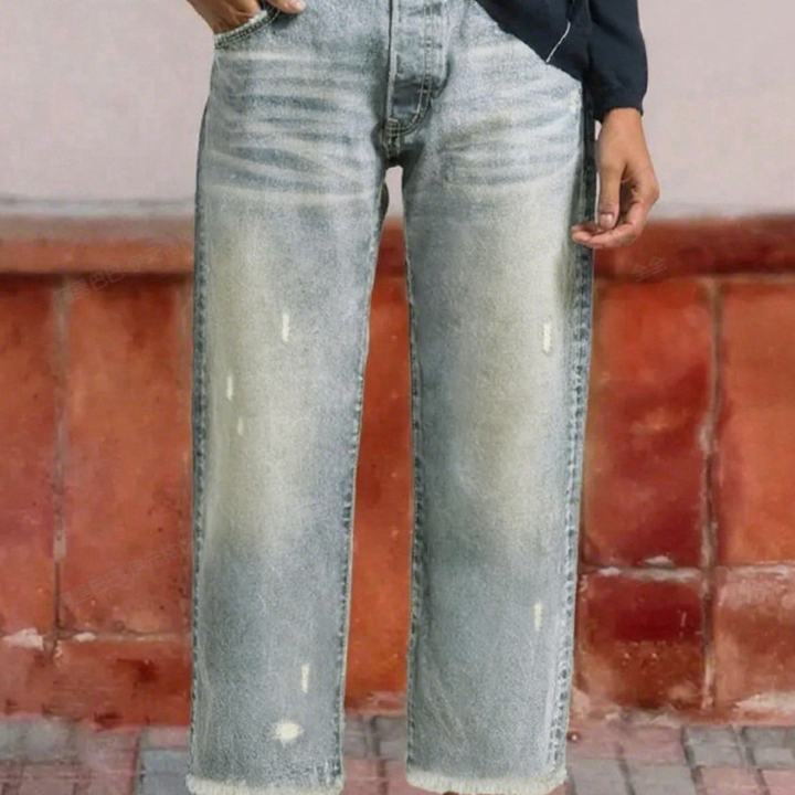 Aberjean | Retro Straight Short Jeans